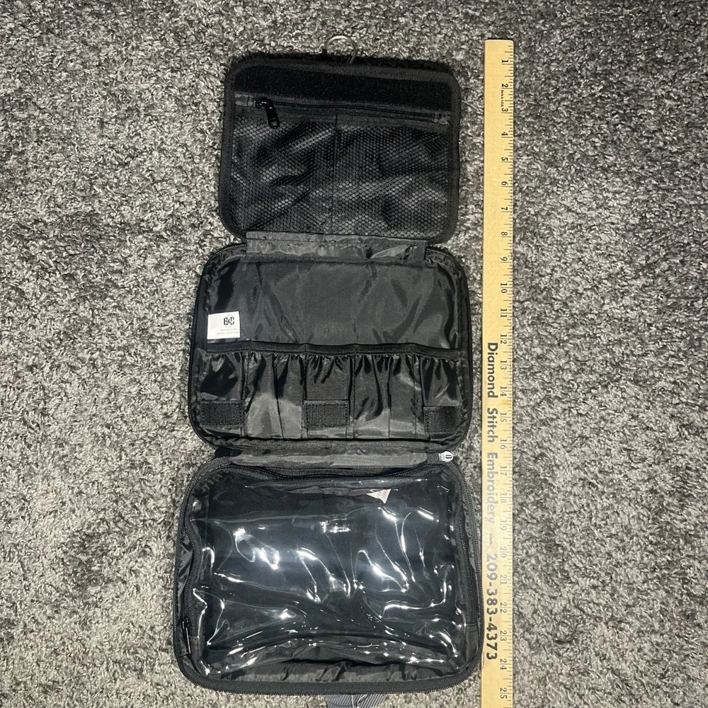Bag And Carry Black Hanging Zipper‎ Travel Cosmetic Bag New